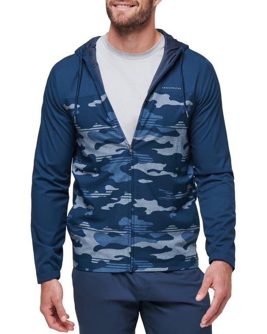 Travis Mathew Camo Zip Hoodie in Blue for Men Lyst