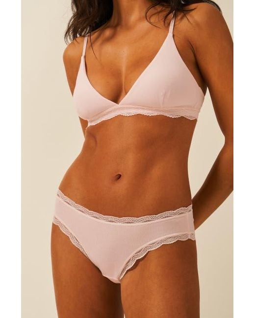 Stripe & Stare Brown The Lace Triangle & Original Knicker Set