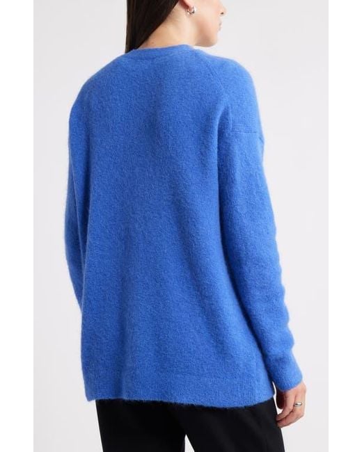 Caslon Blue Alpaca Blend Cardigan
