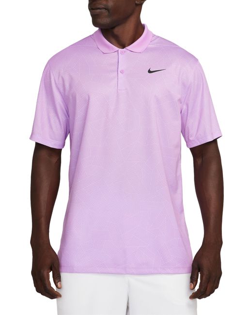 Nike Purple Dri-fit Victory+ Geo Print Golf Polo for men