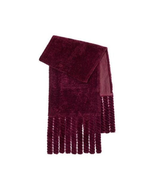 Burberry Purple Shearling Scarf