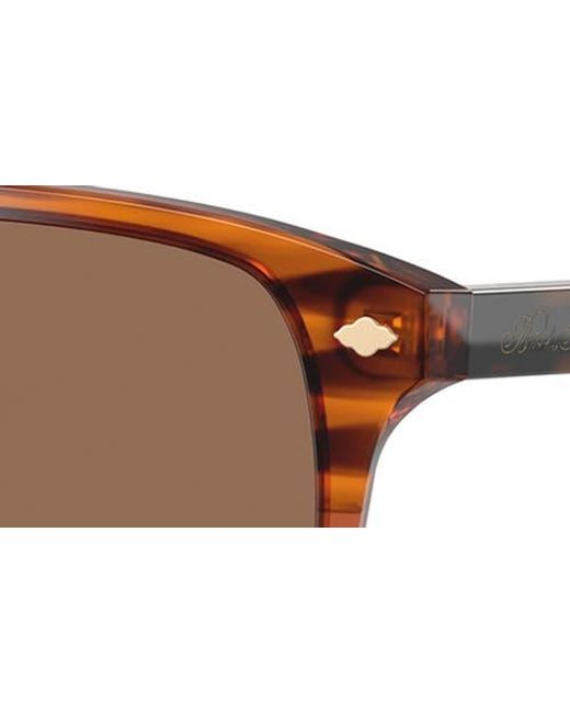 Brooks Brothers Brown 57Mm Rectangular Sunglasses for men