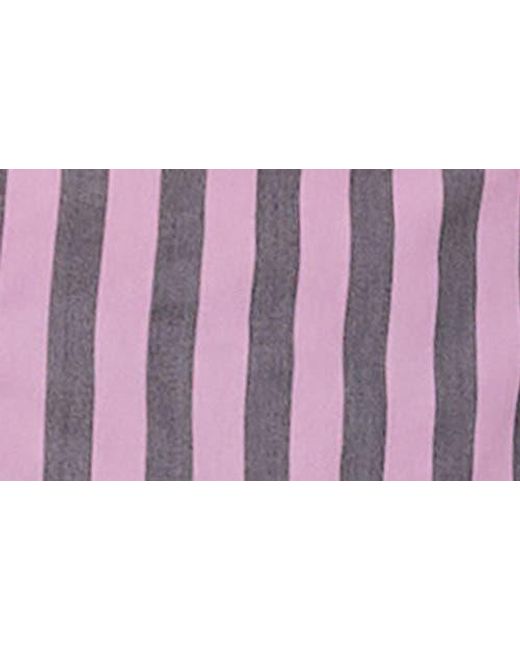 Princess Polly Purple You Hear Me Stripe Cotton Button-Up Shirt