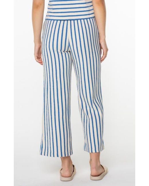 Roxy Blue Java Stripe Cotton Terry Pants