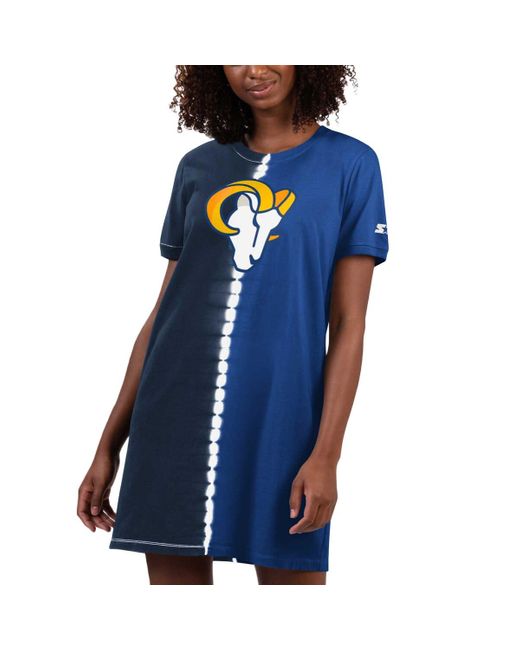Starter Los Angeles Rams Ace Tie-dye T-shirt Dress At Nordstrom in Blue |  Lyst