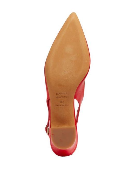 Mansur Gavriel Pointed Toe Slingback Pump in Red Lyst