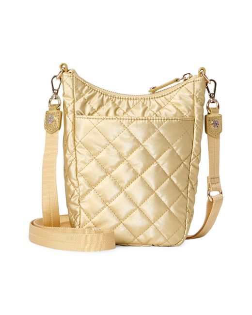 MZ Wallace Natural Crosby Go Quilted Nylon Crossbody Bag