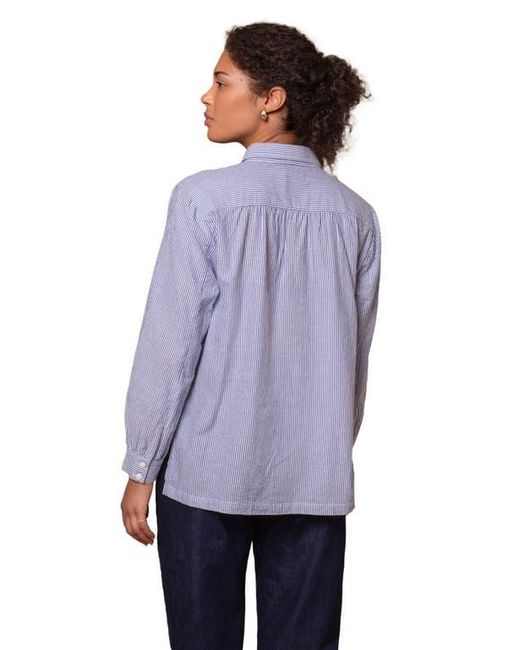 Celtic & Co. Purple Side Split Striped Shirt