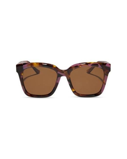 DIFF Brown Meredith 54Mm Square Sunglasses