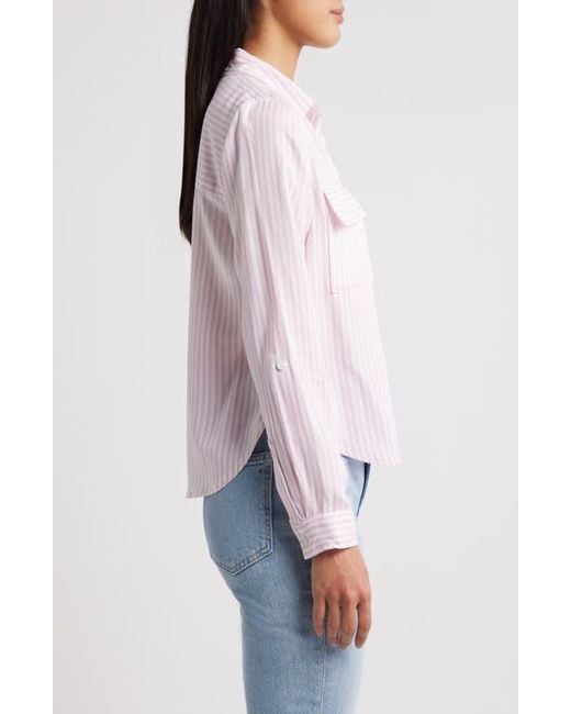 Beach Lunch Lounge White Fallon Crop Button-Up Shirt