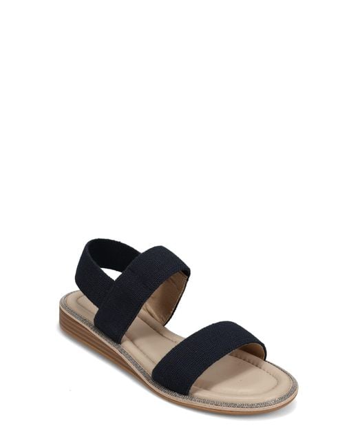 Vaneli Blue Bordy Slingback Sandal
