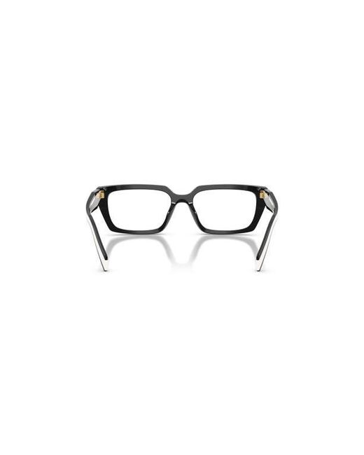 Prada Black 55Mm Rectangle Optical Glasses