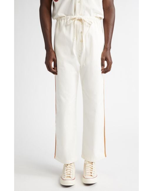 Bode White Baseball Pajama Pants for men
