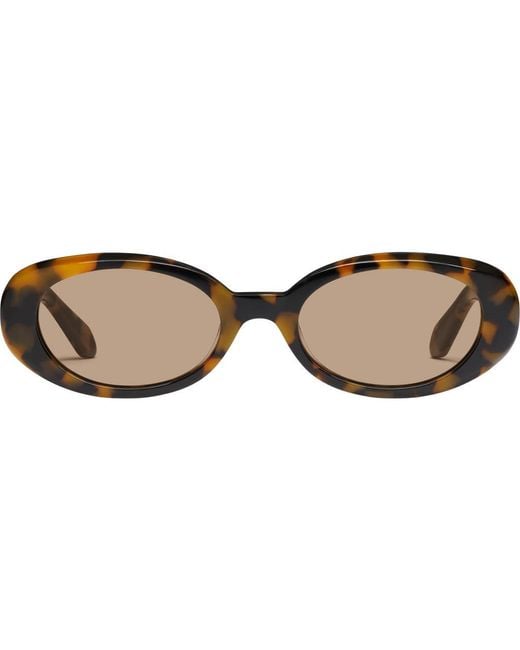 Quay Brown Felt Cute 52Mm Gradient Small Oval Sunglasses