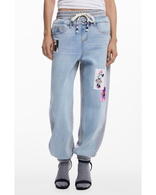 Desigual Blue Minnie Mouse Jogger Jeans