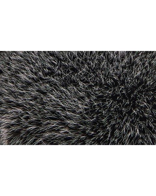 Steve Madden Black Poof Faux Fur Slipper