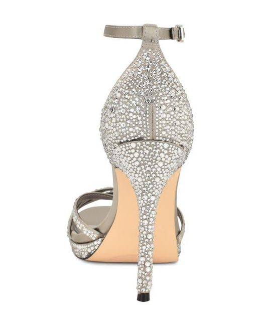 Nine West Metallic Lartay Platform Ankle Strap Sandal