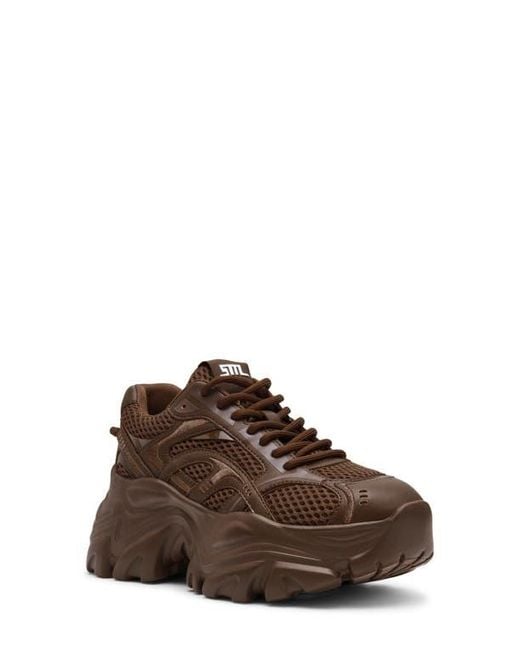 Steve Madden Brown Ripper Platform Sneaker