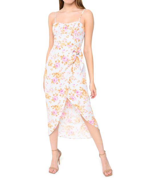 Wayf Multicolor Kimberly Floral Print Sleeveless High-low Maxi Dress