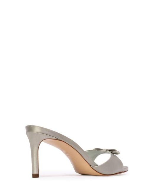 Black Suede Studio White Albie Slide Sandal