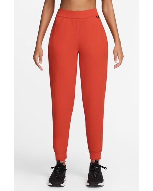 Nike Red 24.7 Dri-Fit Mid-Rise Joggers