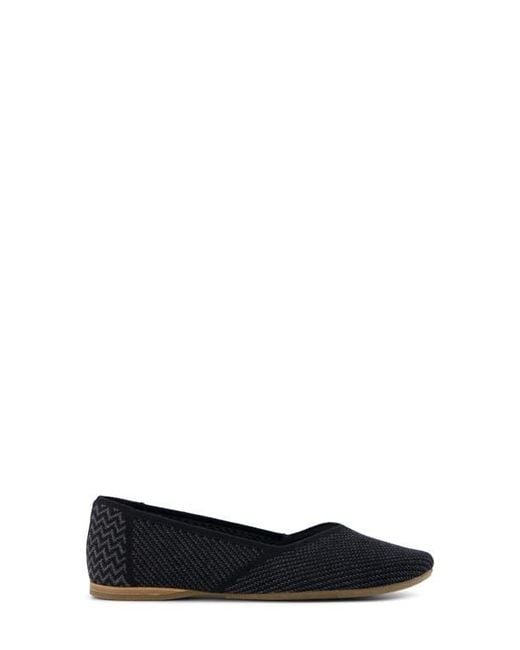 TOMS Black Gemma Ballet Flat