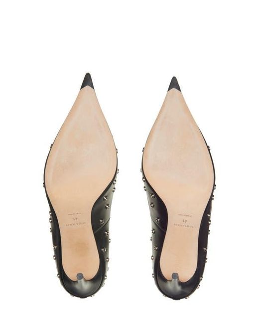 McQueen Blue Grommet Pointed Toe Pump