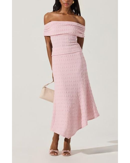 Astr Pink Smock Asymmetric Skirt