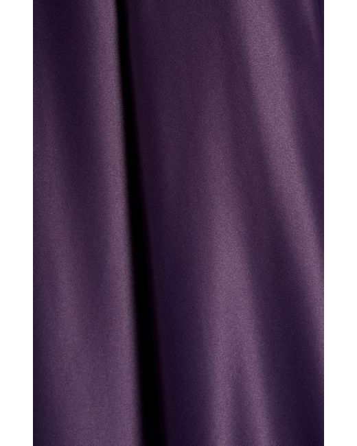 Alex Evenings Purple Surplice Neckline Satin Formal Dress