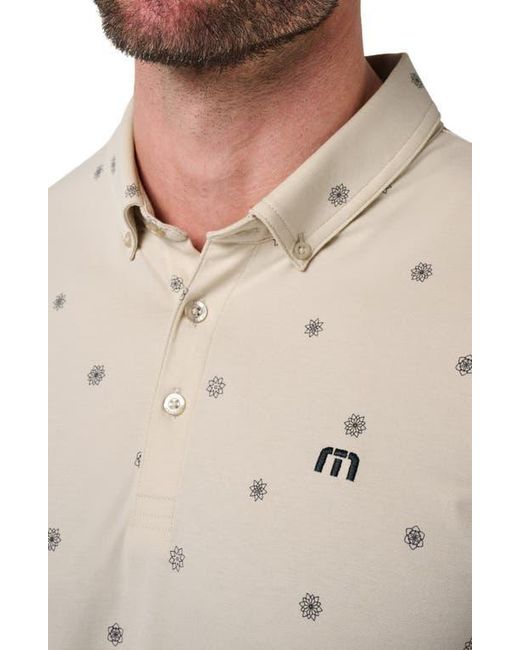 Travis Mathew Natural Floral Button Down Polo for men