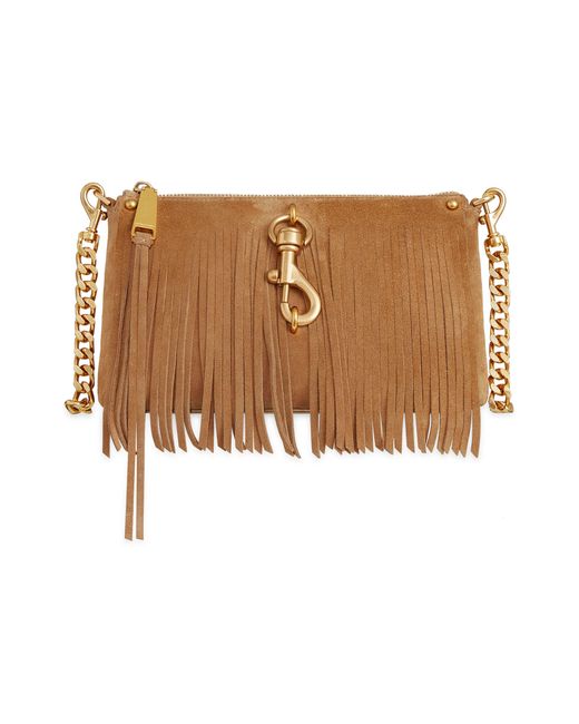 Rebecca Minkoff Megan Fringe Suede Crossbody Bag in Brown Lyst