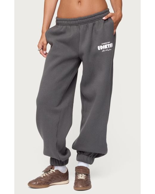Edikted Gray Lounge Edit Sweatpants