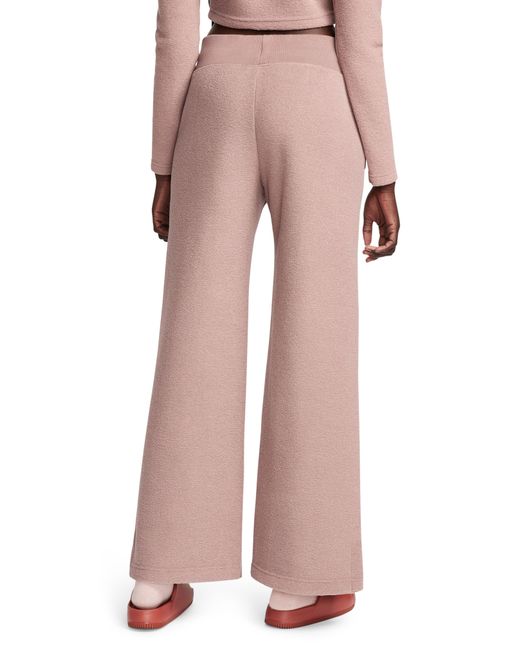 Nike Pink Sportswear Phoenix Plush High Waist Wide Leg Fleece Pants