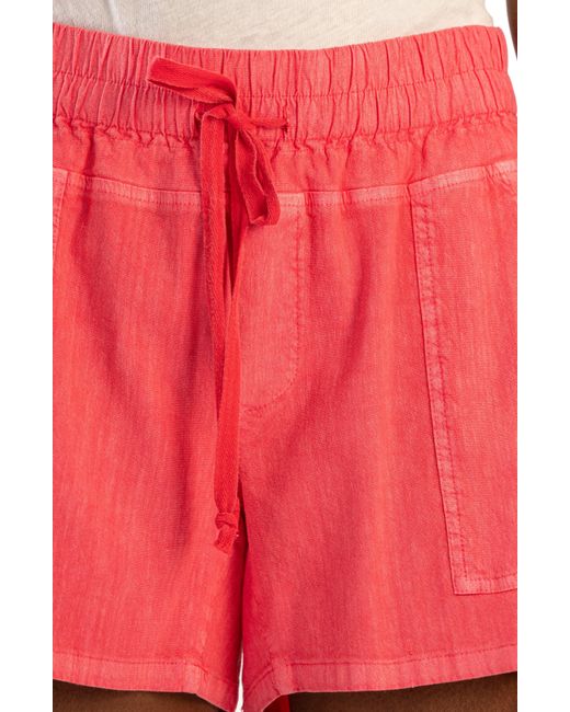 Kut From The Kloth Red Elastic Waist Shorts