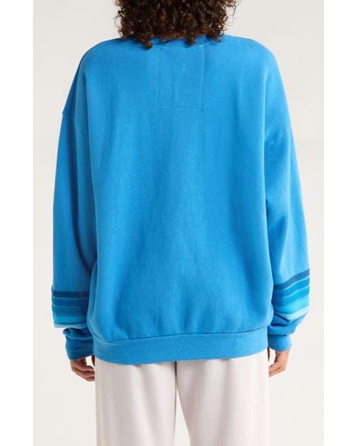 Aviator Nation Blue Rugby Stitch Sweatshirt