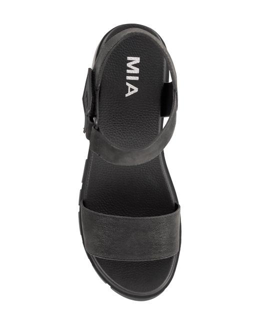 MIA Black Skyler Ankle Strap Sandal