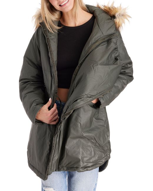 Modern Eternity Sofia Waxed 3in1 Maternity/nursing Jacket With Faux