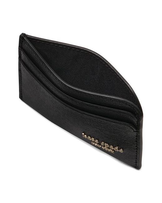 Kate Spade Black Devin Saffiano Leather Card Holder