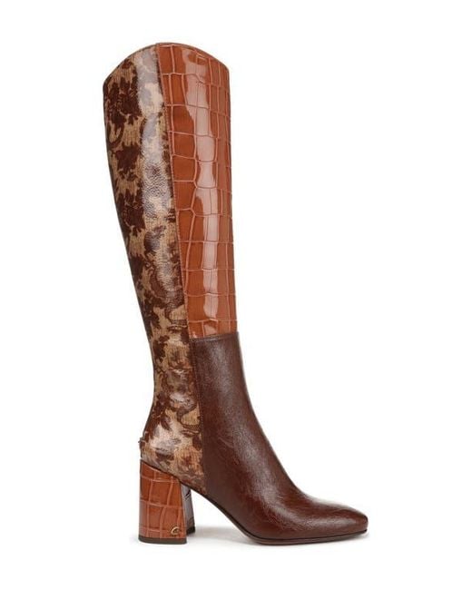 Circus by Sam Edelman Brown Billie Knee-high Block-heel Dress Boots