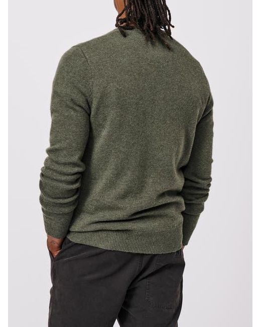 aubi Green Westbourne Crew Neck Sweater for men
