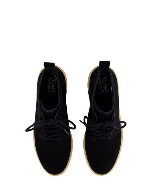 TOMS Maude Lace Up Wedge Bootie in Black Lyst