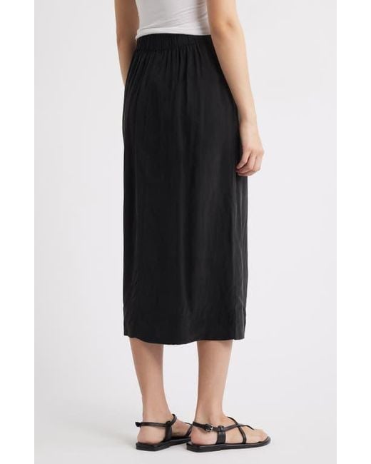 Alex Mill Black Oliva A-Line Midi Skirt