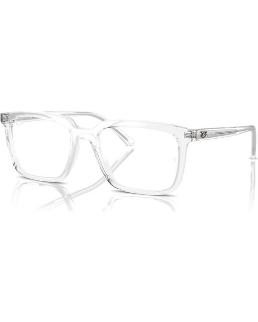 Ray-Ban White 52Mm Rectangle Optical Glasses