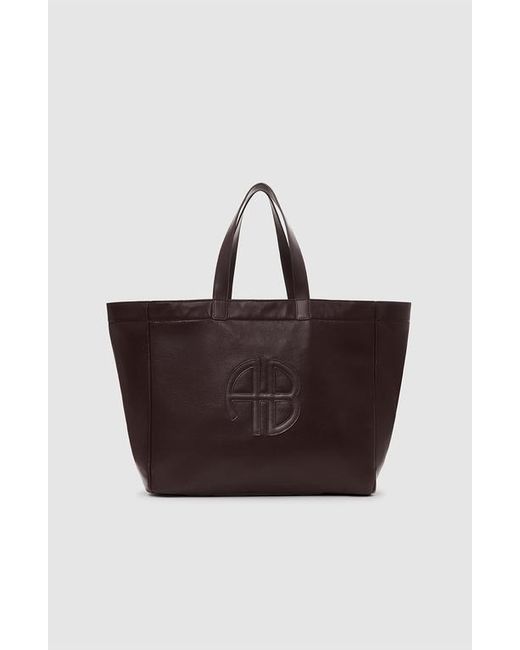 Anine Bing Brown Rio Large Recycled Leather Tote