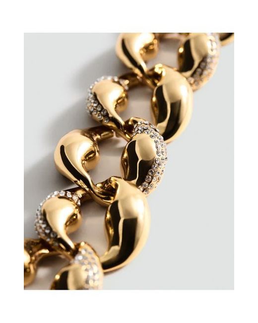 Mango Metallic Crystal Embellished Collar Necklace