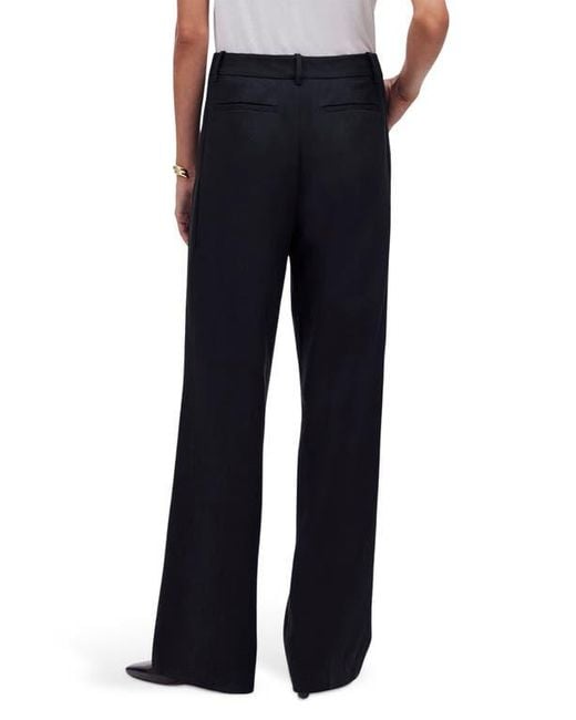 Madewell Blue Slouchy Straight Leg Twill Pants