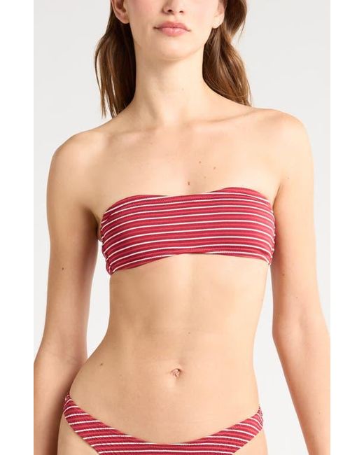 PacSun Red Emily Stripe Bandeau Bikini Top
