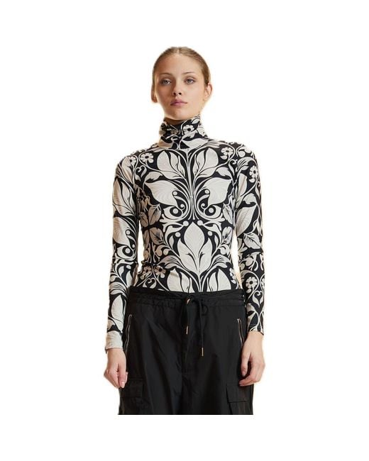 Cynthia Rowley Black Turtle Neck Lycra Top