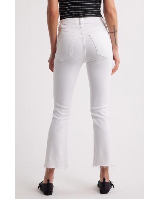 Rag & Bone White Flexi Peyton Raw Hem Ankle Bootcut Jeans