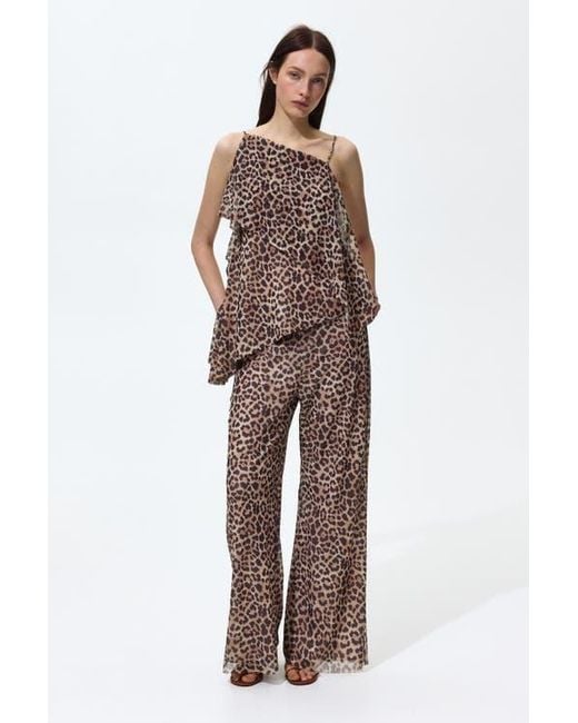 H&M Brown Mesh Pull-On Trousers